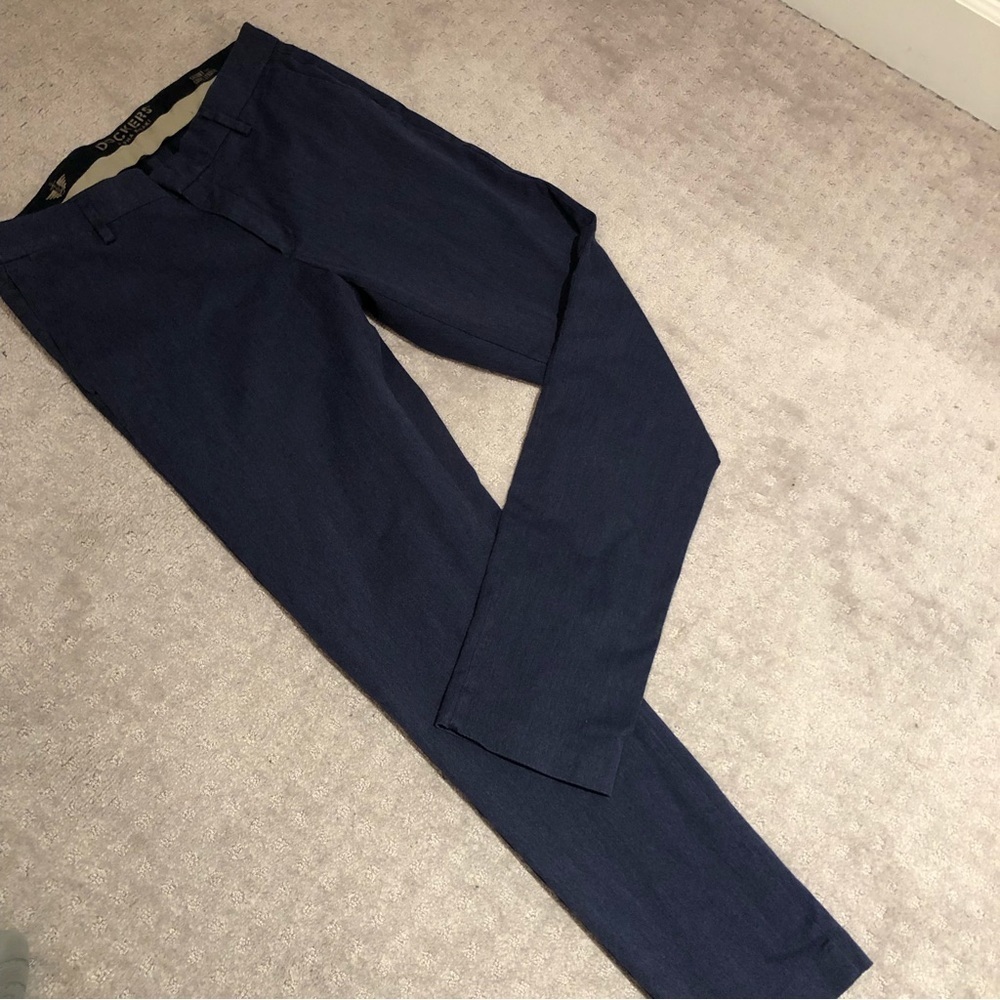 Dockers blue Alpha Khaki stretchy skinny fit slacks / pants. EUC